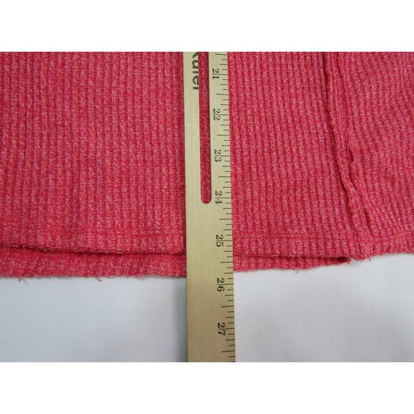 We The Free Peach Waffle Knit Top size M Cotton Boho Y2K Classic Streetwear - Picture 7 of 9